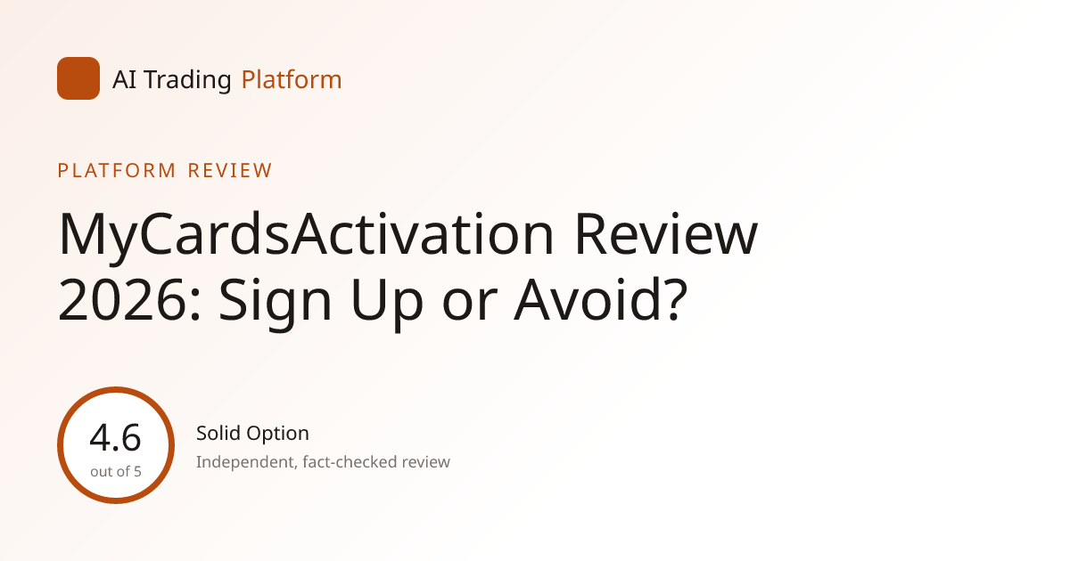 MyCardsActivation Review 2026: Sign Up or Avoid?
